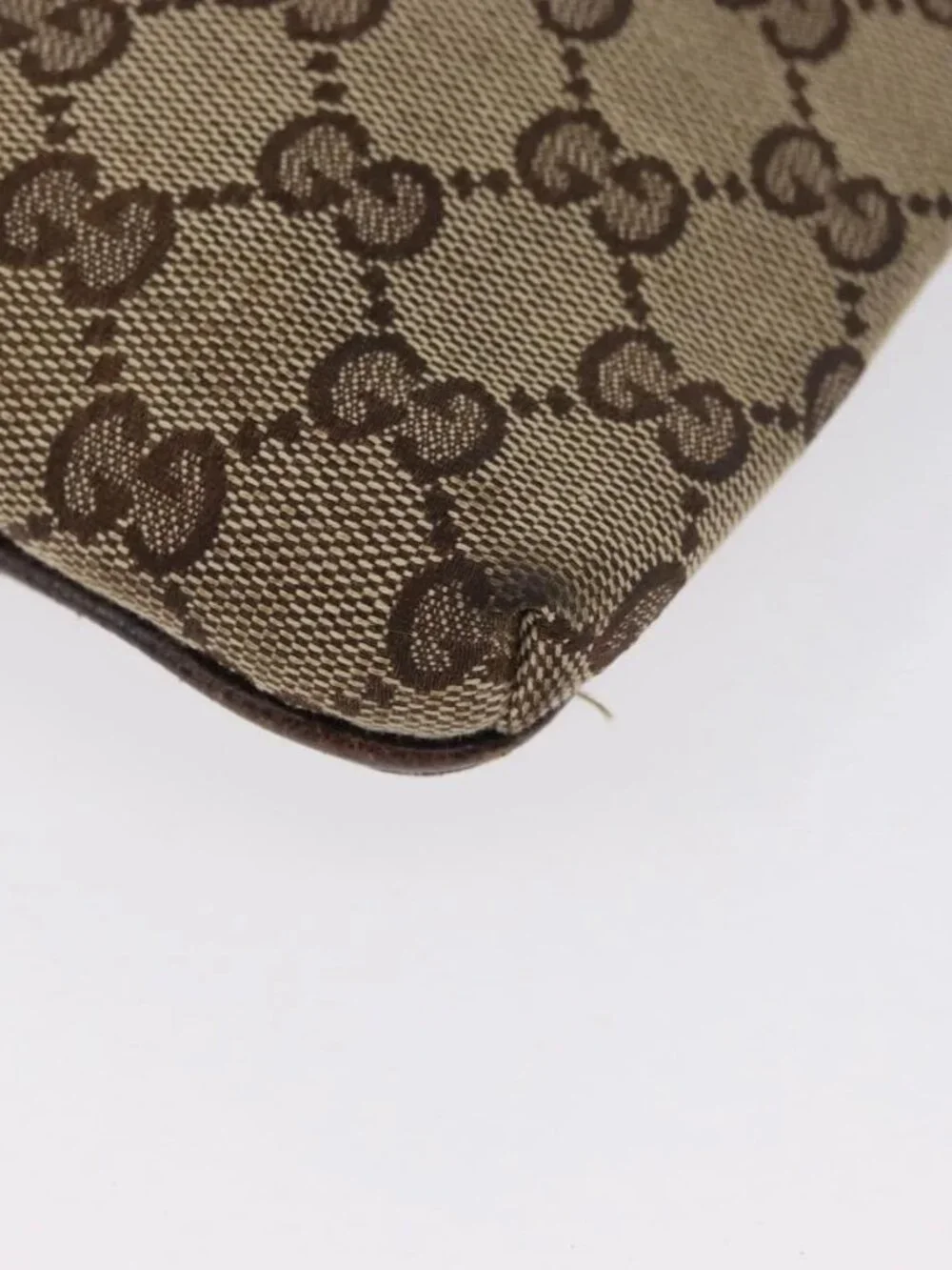 GUCCI GG Canvas Web Sherry Line Shoulder Bag Beige - Picture 5 of 16